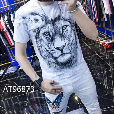 Áo thun nam hoạ tiết hình sư tử AT96873 - Ảnh 5